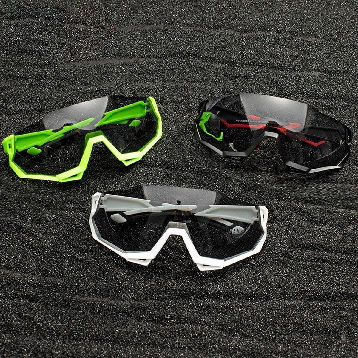 Falkann Rush Fietsbril Set - Sportbril met 5 Verwisselbare Lenzen Inclusief Gepolariseerde Lens - Lime - FALKANN