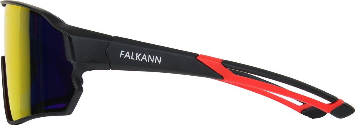 Falkann Mount Fietsbril - Sportbril met Gepolariseerde Lens - Zwart/Rood - FALKANN