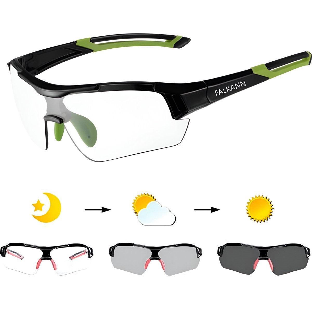 photochromatische fahrradbrille FALKANN Elite Fahrradbrille Grün